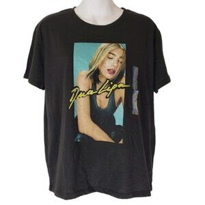 ☀ Dua Lipa Short Sleeve Graphic Black T-Shirt Sz L